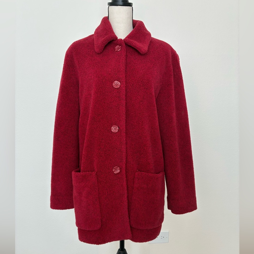 Vintage Kristen Blake Après Crimson Teddy Coat